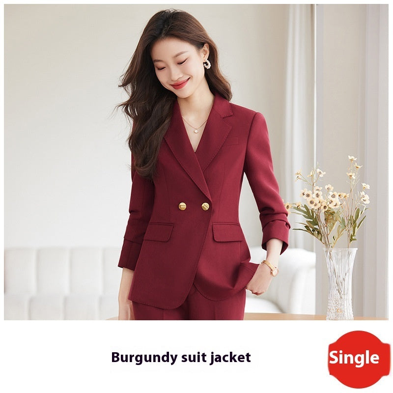 Women's Smart Classic Two Piece Tailored Blazer and Pants