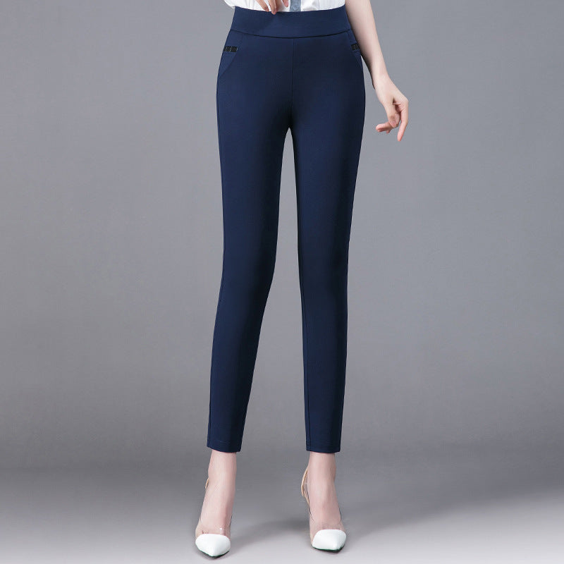 Women's High Waist Pencil Leg Trousers