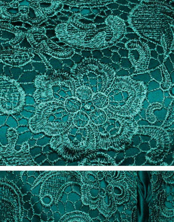 Women's Green Lacy Dinner Dress