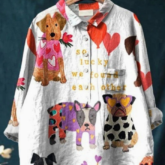 Casual Animal Print Long Sleeve Shirt