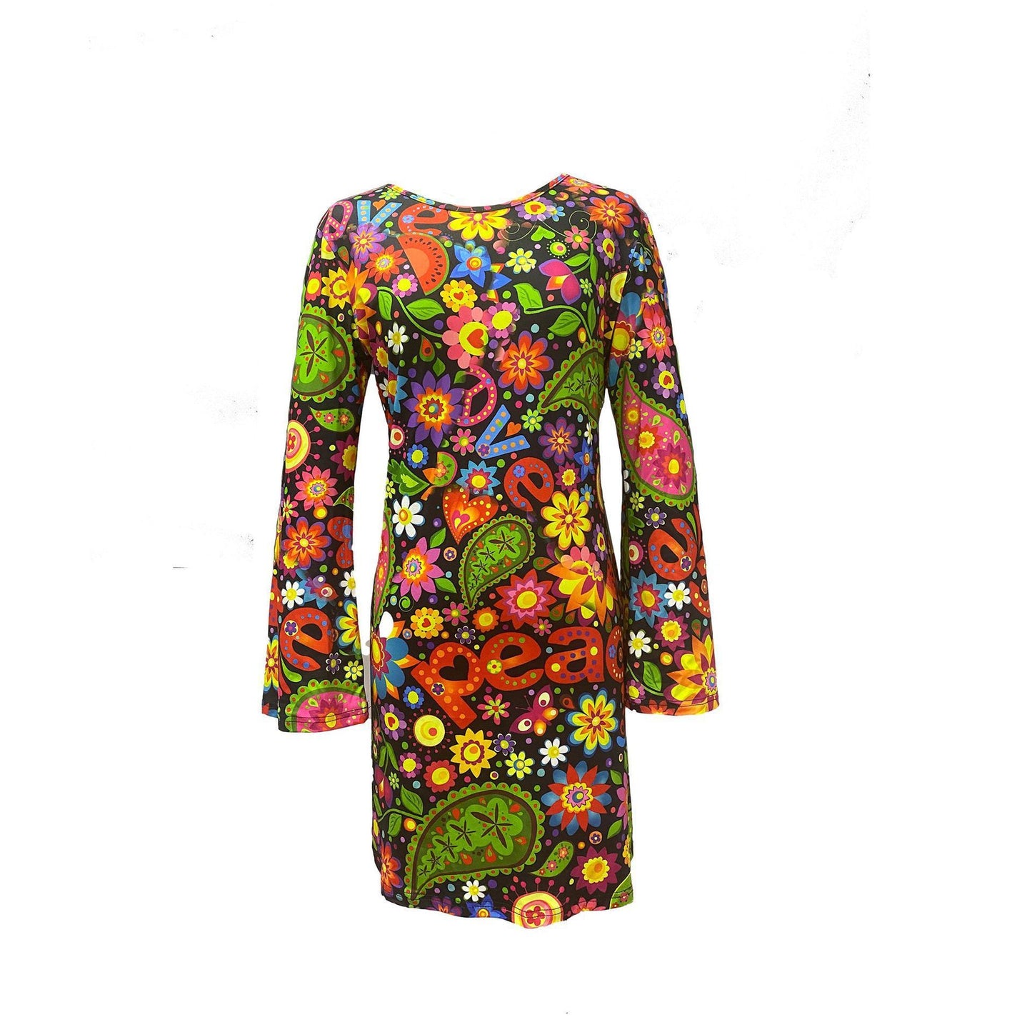 Women's Boho Vintage Multi Print Cotton Dress