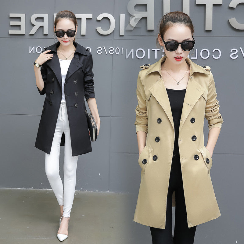 Women's Mid Length Trench Coat