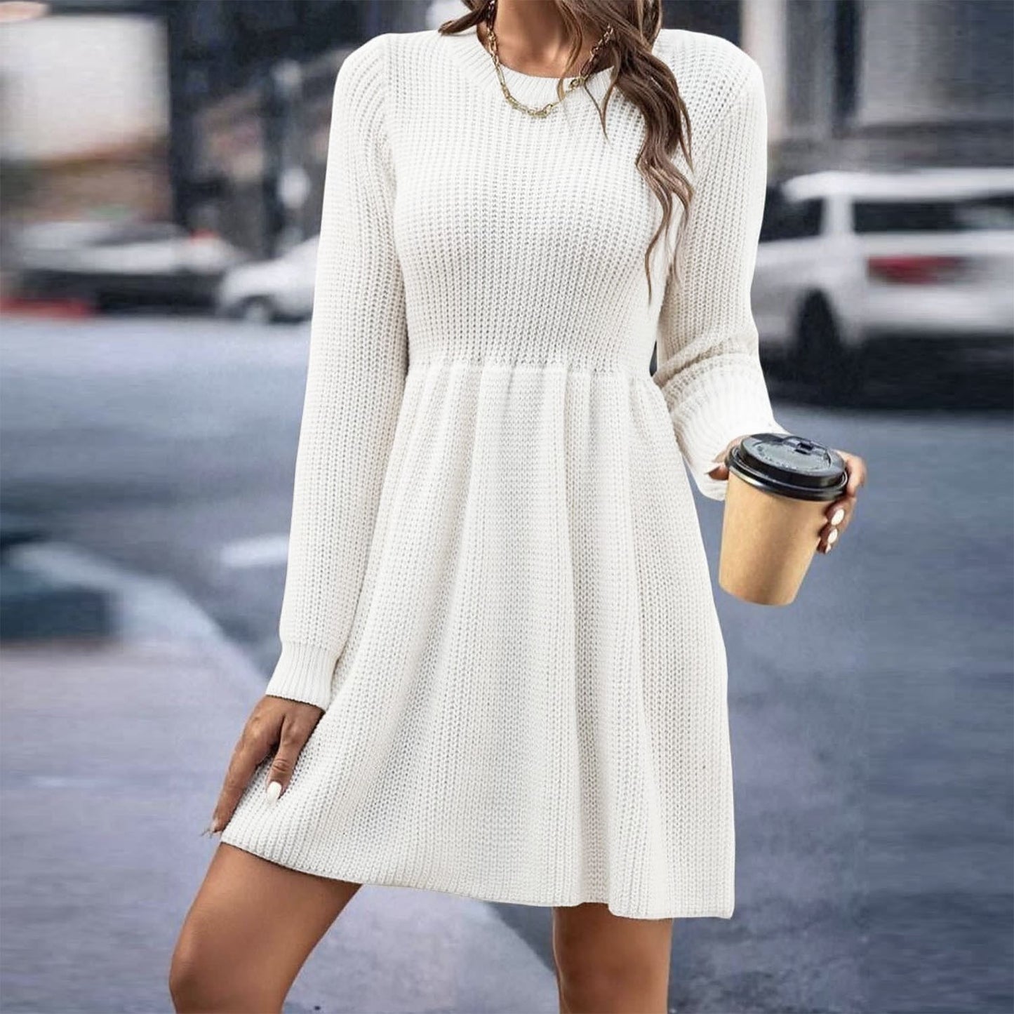 Women's Long Sleeve Knit Dress