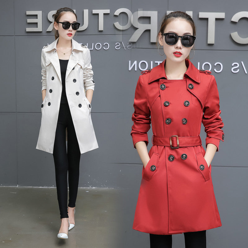 Women's Mid Length Trench Coat