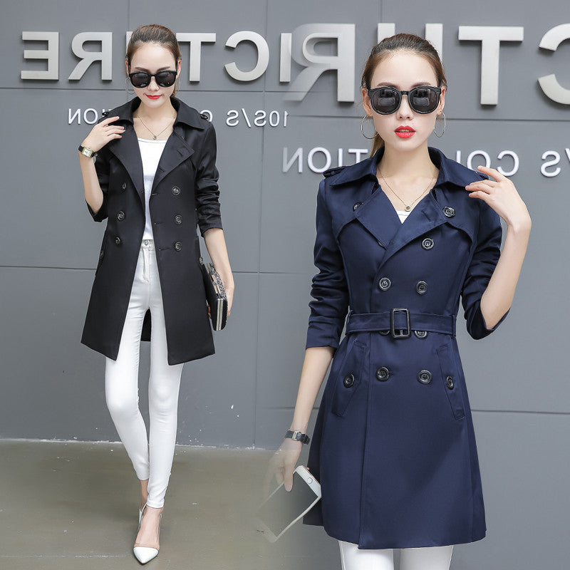 Women's Mid Length Trench Coat