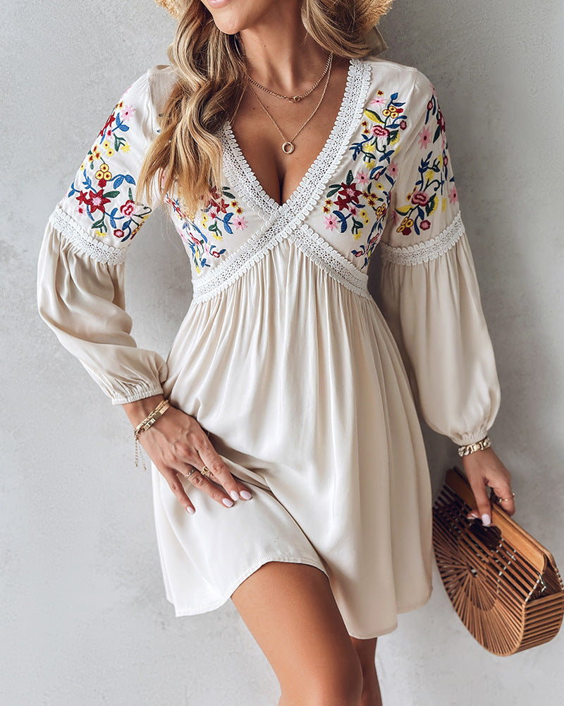 Women's Embroidered Casual Summer Dress