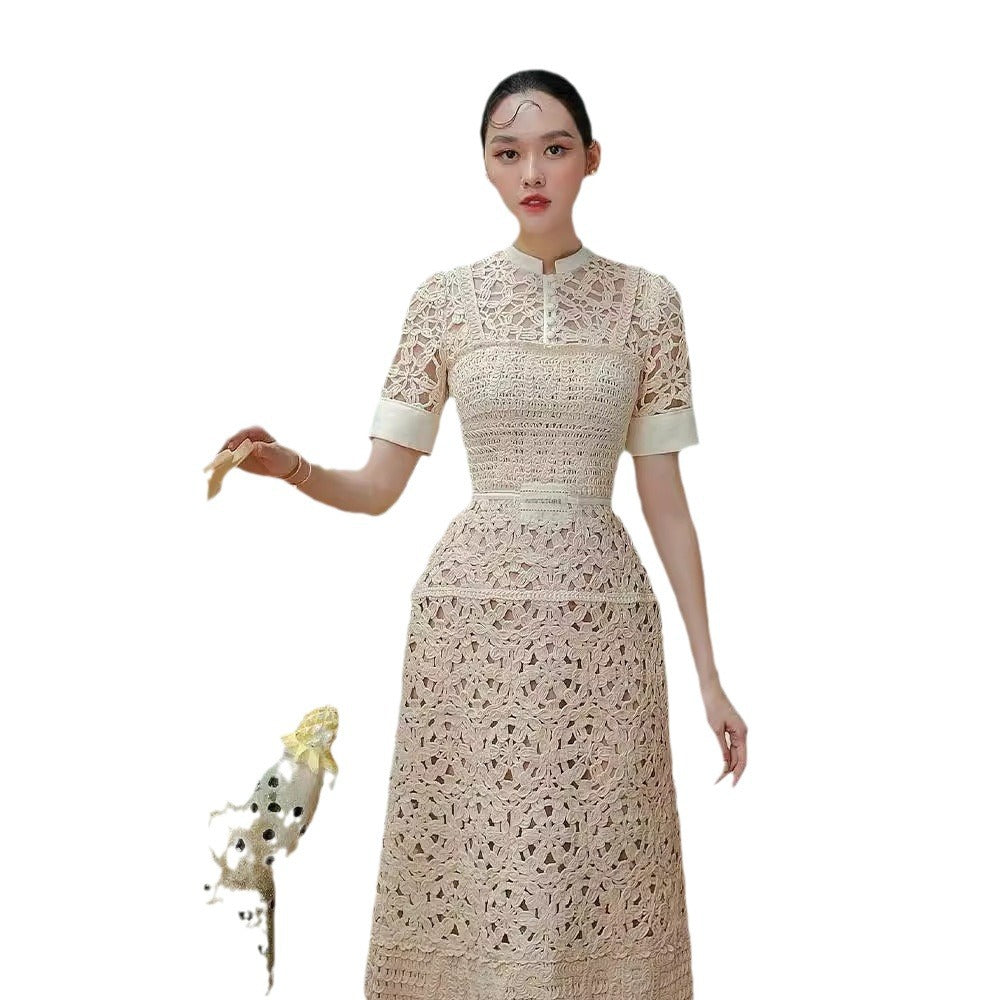 Women's 1950s Elegant Lacey Mid-Dress