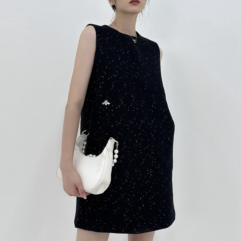 Women's Sheek Sleeveless Apricot Dress