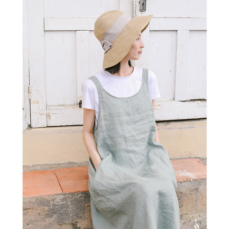 Women's Sleeveless Linen Dress