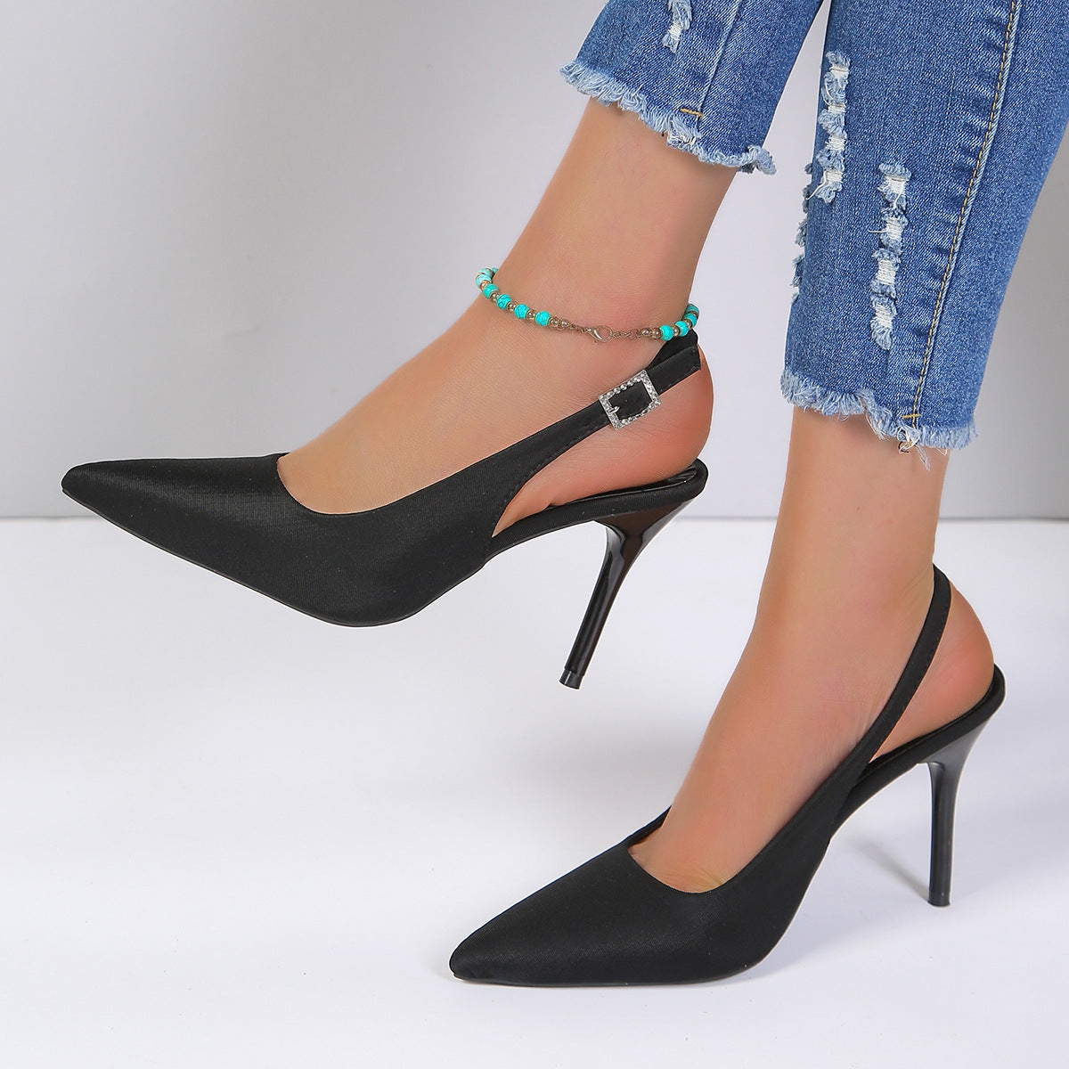 Women's Classic Pointed Toe Sling Back Heels