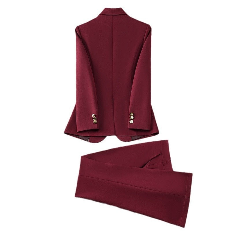 Women's Smart Classic Two Piece Tailored Blazer and Pants