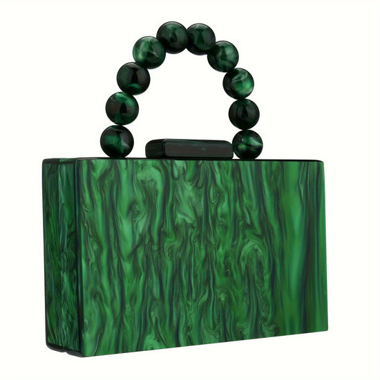 XUDREZ Elegant Marbled Acrylic Clutch  Crossbody